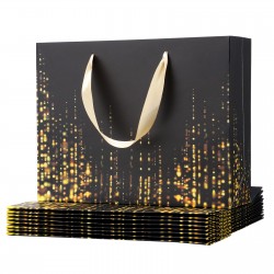 Lumavo Gift Paper Bags , 20 Pack 10.6 x 3.1 x 8.3 inch Kraft Paper Heavy Duty Bags with Handles for Retail Business Birthdays Wedding Party Favors