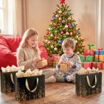 Lumavo Gift Paper Bags , 20 Pack 10.6 x 3.1 x 8.3 inch Kraft Paper Heavy Duty Bags with Handles for Retail Business Birthdays Wedding Party Favors